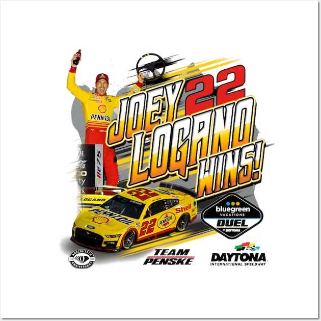 Joey Logano Race Winner Wall Art by art.Hamdan